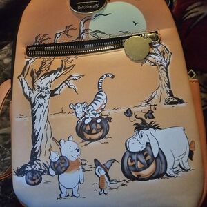 Orange Winnie the Pooh Halloween Backpack